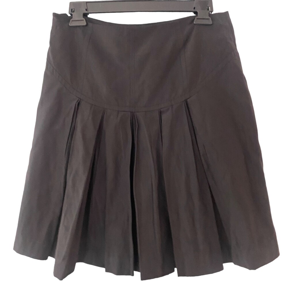 A/X Armani Exchange Pleated Flared Ruffled Lined Black Party Skirt Size 4 Mini